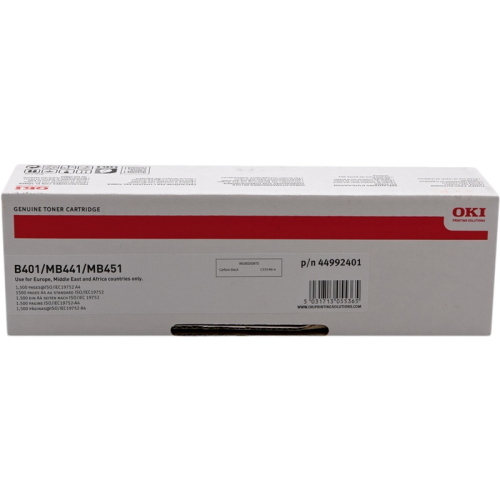 OKI 44992401 nero toner originale 340 g 93 mm