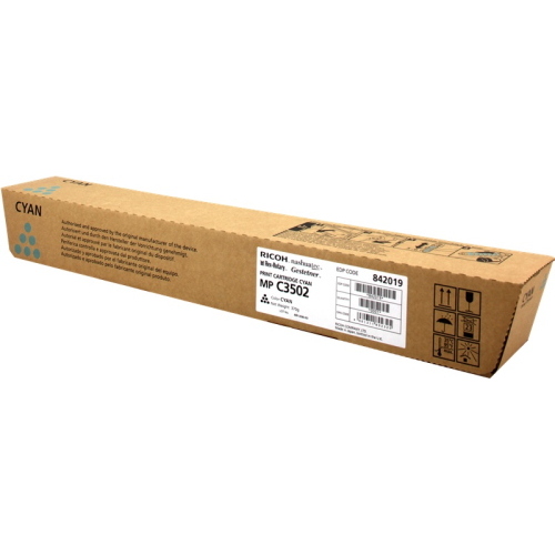 Ricoh MP C3502C ciano toner originale (842019) 18.000 pagine 18000 pagine