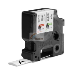 DYMO Rhino 18057 guaina termorestringente 19 mm x 1,5 m nero su bianco