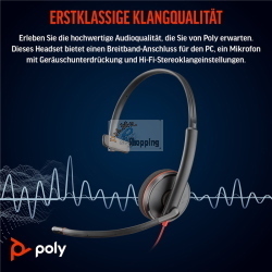 HP Poly Blackwire cuffie USB nere 8X214A6