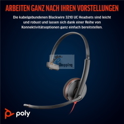 HP Poly Blackwire cuffie USB nere 8X214A6