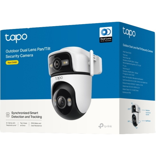 TP-Link Tapo C545D telecamera di sorveglianza doppio obiettivo bianca