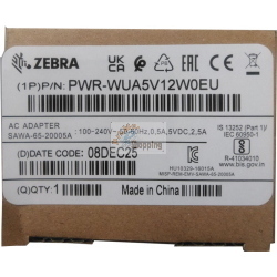 Zebra PWR-WUA5V12W0EU alimentatore USB 5 V 2,5 A con spina UE nero