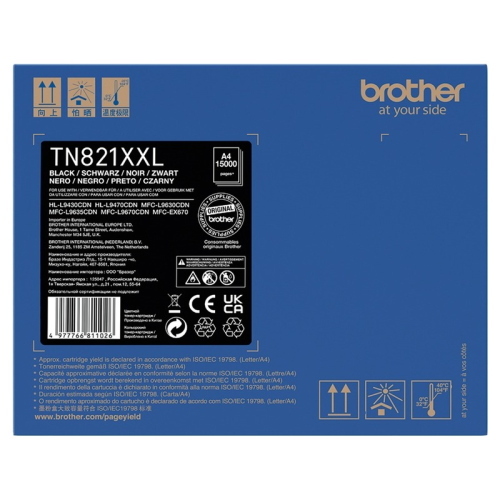 Brother TN-821XXLBK toner nero originale 15.000 pagine