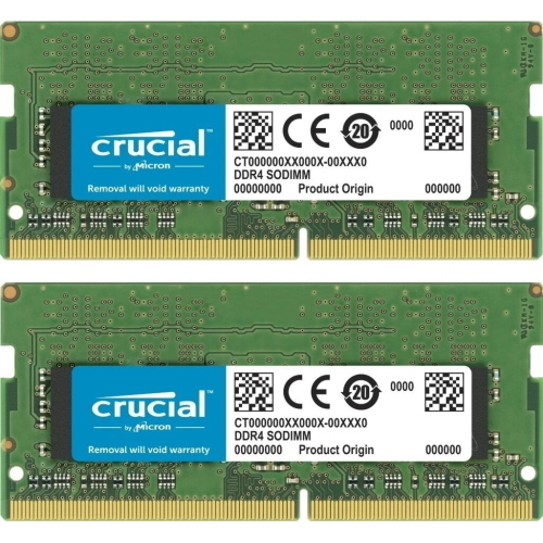 Crucial RAM 64 GB DDR4-3200 SO-DIMM CL22 kit 2x32 GB CT2K32G4SFD832A