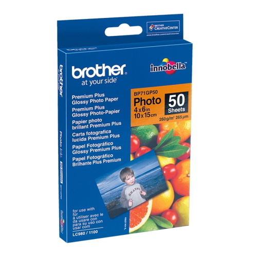 Brother BP71GP50 carta fotografica lucida 10 x 15 cm 260 g/m² 50 fogli