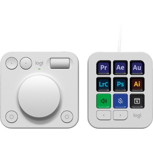 Logitech MX Creative Console grigio chiaro tastierino e manopola 920-012932