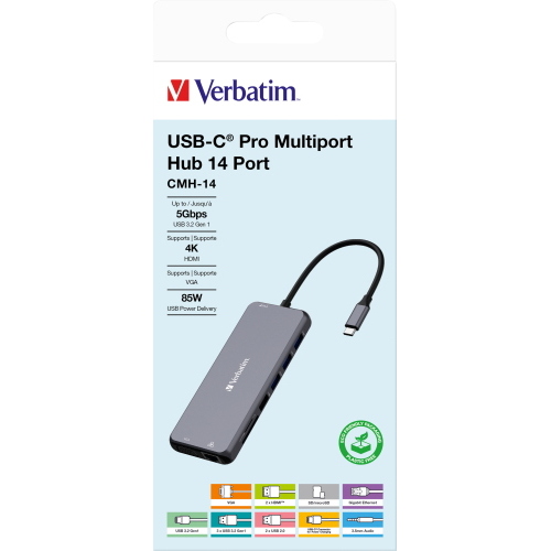 Verbatim CMH-13 32153 - Hub USB-C Pro a 13 porte