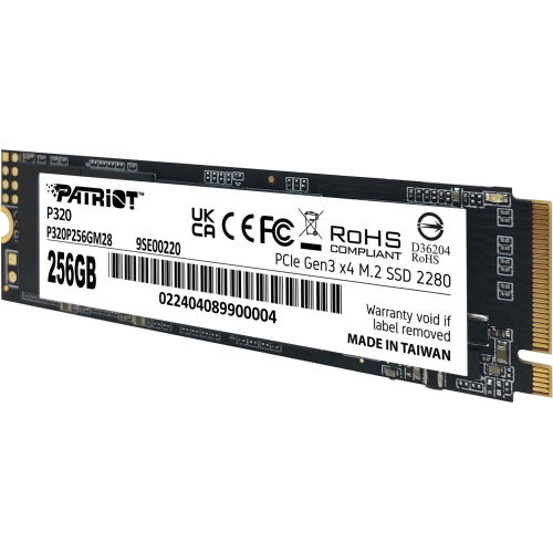 Patriot P320 P320P256GM28 - SSD NVMe M.2 PCIe 3.0 da 256 GB