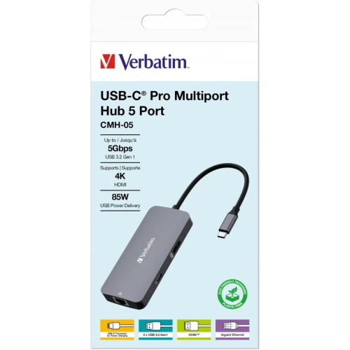 Verbatim CMH-05 32150 - Hub USB-C Pro a 5 porte