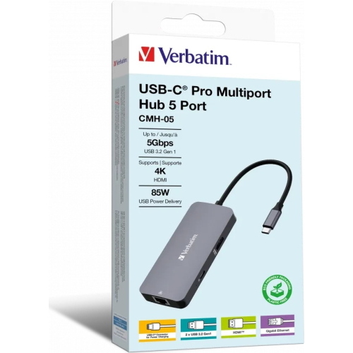 Verbatim CMH-05 32150 - Hub USB-C Pro a 5 porte