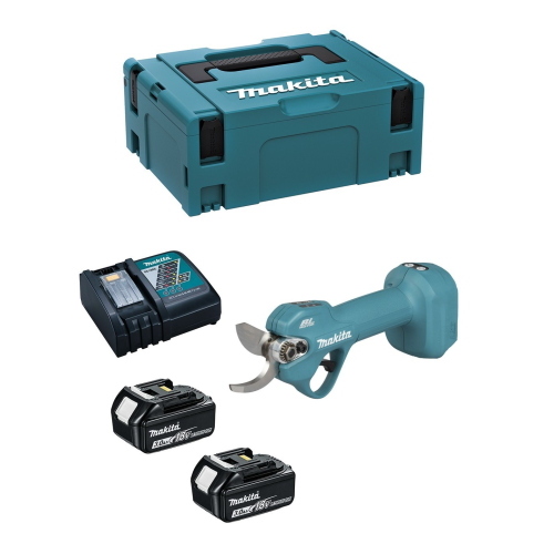 Forbici da potatura MAKITA DUP181RFJ (2 x 3,0 Ah + DC18RC + MAKPAC 2)