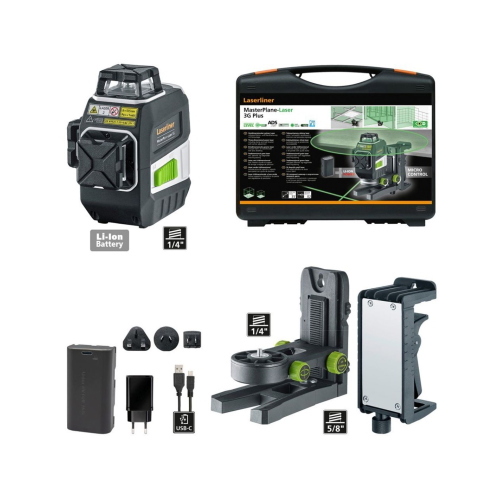 Laser 3D verde LASERLINER MasterPlane-Laser 3G Plus 031.400A