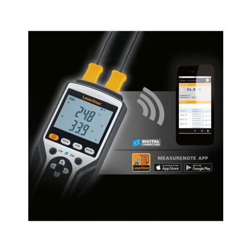 Misuratore di temperatura a contatto LASERLINER ThermoMaster Plus Set 082.036A