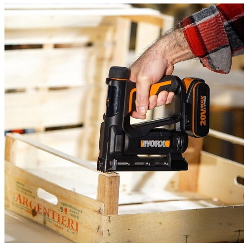 Worx WX843.9 - Pistola sparachiodi a batteria 20 V, solo corpo