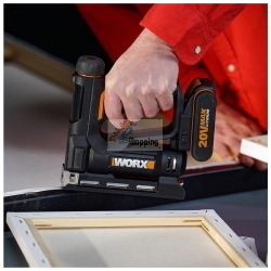 Worx WX843.9 - Pistola sparachiodi a batteria 20 V, solo corpo