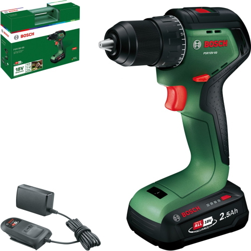 Bosch PSR18V-60 - Trapano avvitatore a batteria con 2 batterie - Cod. produttore: PSR18V-60