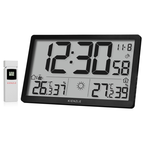 KIENZLE Jumbo NEO LCD  eather Wall Clock black