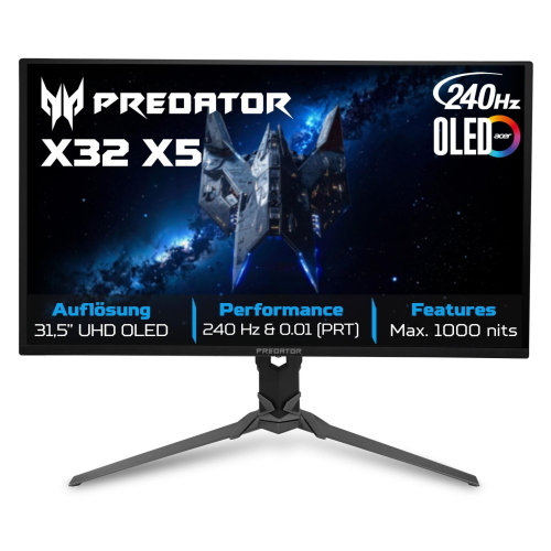 Acer Predator X32X5bmiiphuzx - Monitor gaming QD-OLED 32 pollici 4K 240 Hz - Cod. produttore: Predator X32X5bmiiphuzx