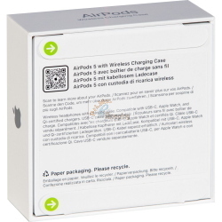 Apple AirPods 5 - Auricolari wireless con custodia di ricarica - Cod. produttore: AirPods 5