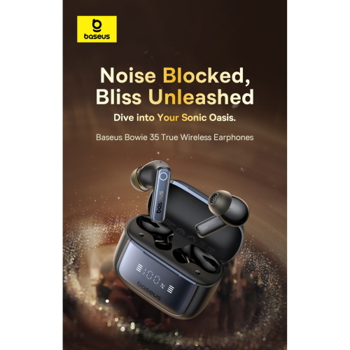 Baseus Bowie 35 True - Cuffie wireless nere - Cod. produttore: Bowie 35 True
