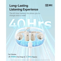Baseus Bowie MC1 OL - Auricolari wireless open-ear bianchi - Cod. produttore: Bowie MC1 OL