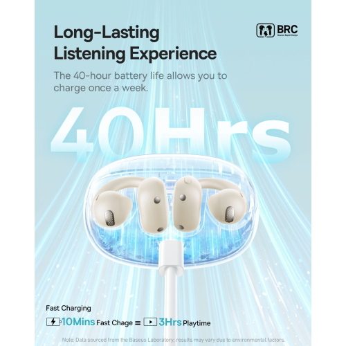 Baseus Bowie MC1 OL - Auricolari wireless open-ear bianchi - Cod. produttore: Bowie MC1 OL