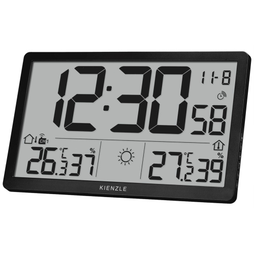 KIENZLE Jumbo NEO LCD  eather Wall Clock black