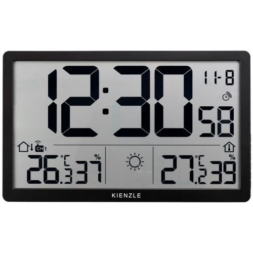 KIENZLE Jumbo NEO LCD  eather Wall Clock black