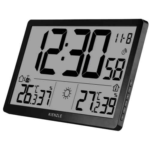 KIENZLE Jumbo NEO LCD  eather Wall Clock black