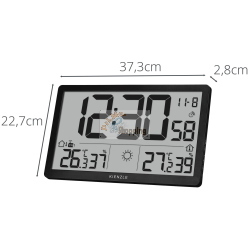 KIENZLE Jumbo NEO LCD  eather Wall Clock black