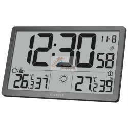 KIENZLE Jumbo NEO LCD  Weather Wall Clock grey