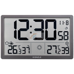 KIENZLE Jumbo NEO LCD  Weather Wall Clock grey