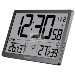 KIENZLE Jumbo NEO LCD  Weather Wall Clock grey