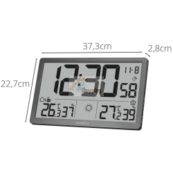 KIENZLE Jumbo NEO LCD  Weather Wall Clock grey