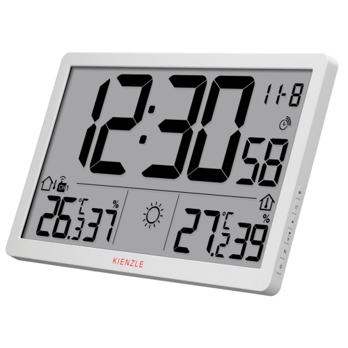 KIENZLE Jumbo NEO LCD  Weather Wall Clock white