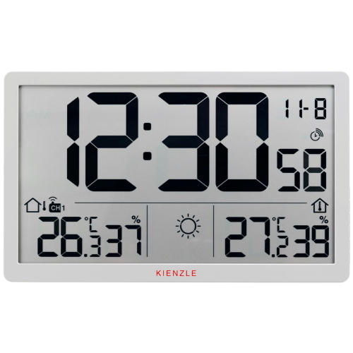 KIENZLE Jumbo NEO LCD  Weather Wall Clock white