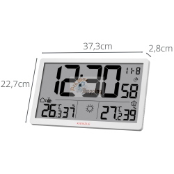 KIENZLE Jumbo NEO LCD  Weather Wall Clock white