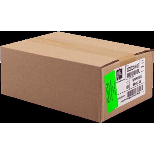 Zebra 02300GS06407 2300 Wax ribbon nero 64 mm x 74 m, 12 rotoli
