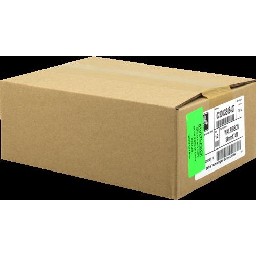 Zebra 02300GS08407 2300 Wax ribbon nero 84 mm x 74 m, 12 rotoli