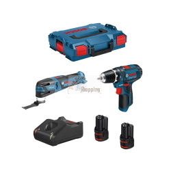 Bosch Professional B12GSRGOP2bat3a-40 kit GSR 12V-15 e GOP 12V-28 con 2 batterie 3,0 Ah