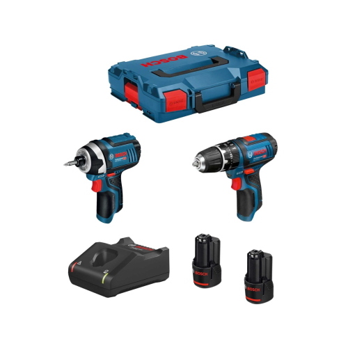 Bosch Professional B12GSBGDR2bat3a-40 kit GSB 12V-15 e GDR 12V-105 con 2 batterie 3,0 Ah
