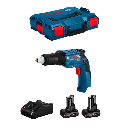 Bosch Professional GTB 12V-11 GTB12V-112bat6a-40 avvitatore per cartongesso brushless, 2 batterie 6 Ah e L-BOXX 102