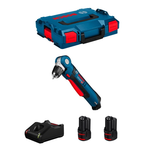 Bosch Professional GWB 12V-10 GWB12V-102bat3a trapano angolare 12 V con 2 batterie 3 Ah e L-BOXX 102