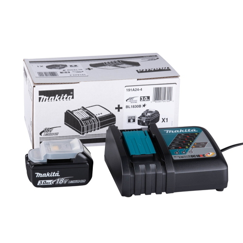 Makita Energy Set LXT 191A24-4 - Kit batteria BL1830B 18 V 3,0 Ah e caricabatterie rapido DC18RC
