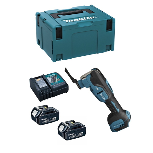 Makita DTM53RTJ utensile multifunzione oscillante brushless 18 V, 2 x 5,0 Ah