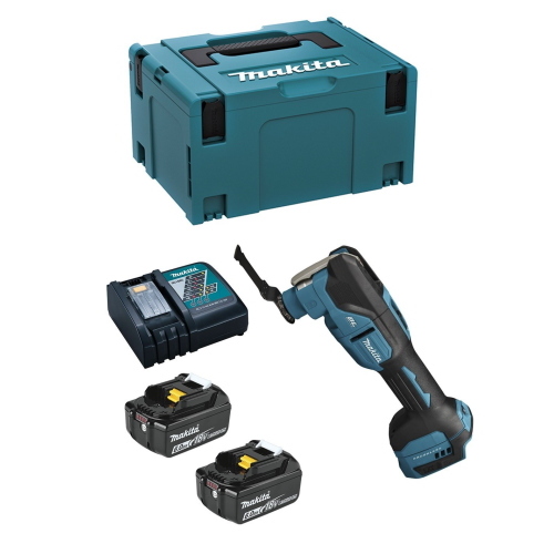 Makita DTM53RXJ utensile multifunzione oscillante brushless 18 V, 2 x 6,0 Ah