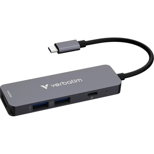 Verbatim Essentials 32155 hub USB-C 4 porte HDMI 4K USB-A e Power Delivery 100 W