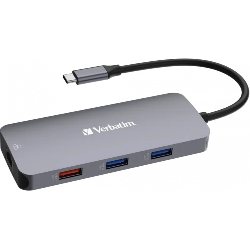 Verbatim CMH-09 32152 hub USB-C Pro 9 porte HDMI 4K Gigabit Ethernet SD microSD