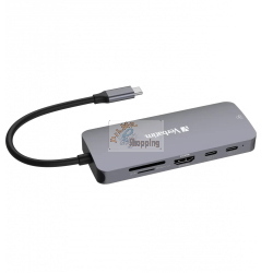 Verbatim CMH-09 32152 hub USB-C Pro 9 porte HDMI 4K Gigabit Ethernet SD microSD
